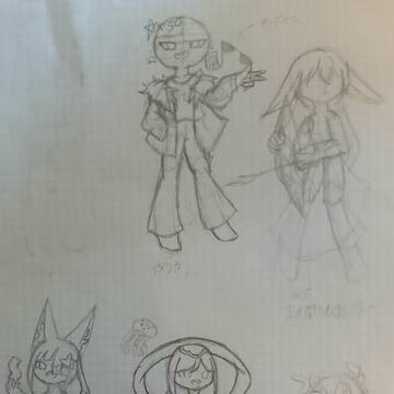オリキャラちゃんの新衣装(途中)とカンヒュ！