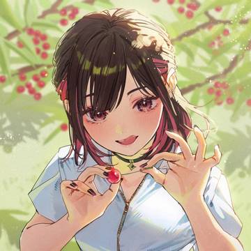 「"これ"口の中でどっちが速く結べるか、勝負しよ?」