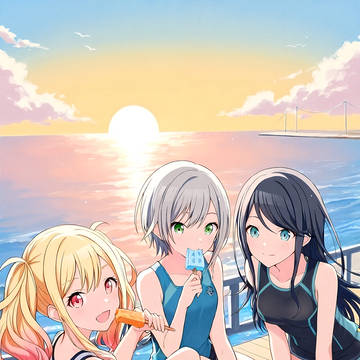 夕焼け、ひと休み。