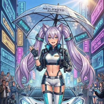 レースクイーンのツインテのシス