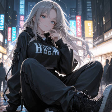 夜の街で💗