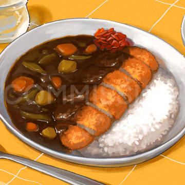 【Skeb】カレーライスのイラスト
