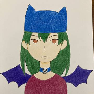 悪魔の羽が生えた少女