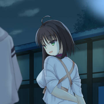 夜のお散歩をしてる茉子