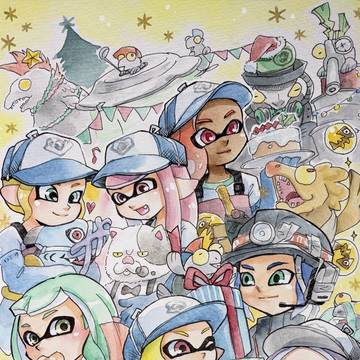 スプラ絵がんばって描いたやつ
