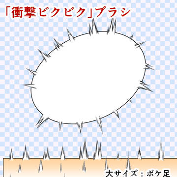 「衝撃ビクビクブラシ」(ClipStudioAsset )