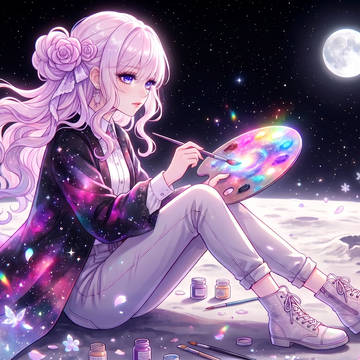 星彩絵筆の月詩
