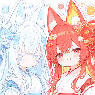 紅と白 ほっとあんどくーるな二人
