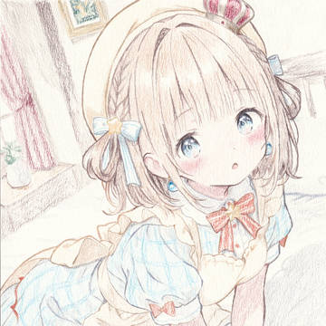 「きょとん顔の小さなプリンセス」