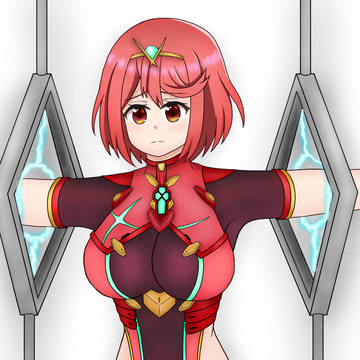 拘束した状態のホムラを...