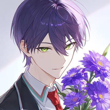 花を持つもちさん