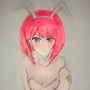 白バニーガール