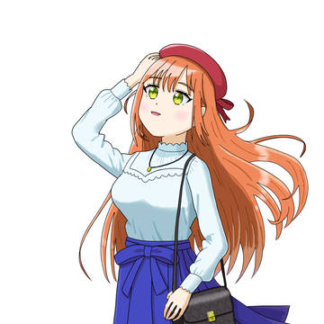 【オリジナル】ベレー帽のお姉さん