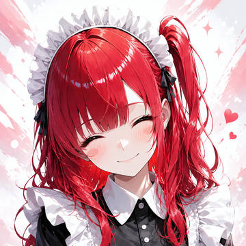 赤髪メイドのとろける笑顔