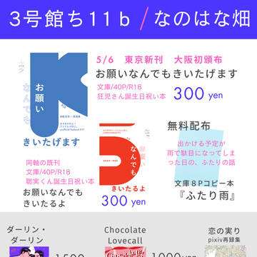 5/31 スパコミ大阪 お品書き