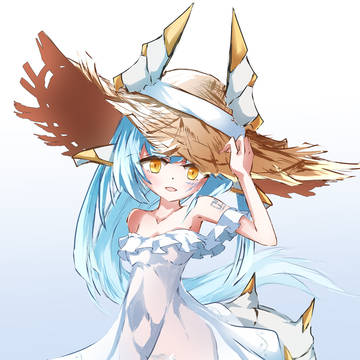 オリキャラ白ワンピ落描き