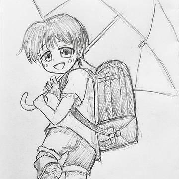 雨の日の颯太くん