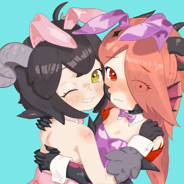 🩷💜 Bunny hug 💜🩷 [commission]