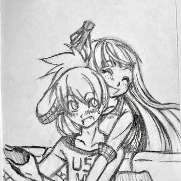 オリキャラコラボ　称量とアディソンちゃん