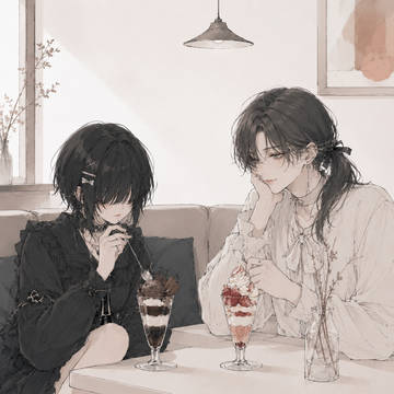 オリキャラ達（ちなみに右にいるやつは男です、左は女です）