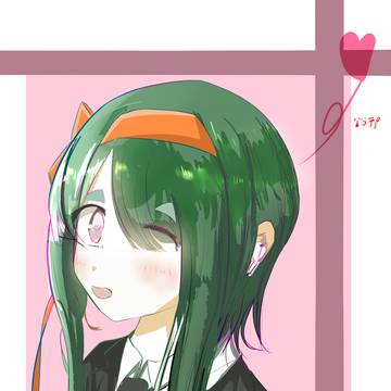 緑の髪を描いてみた