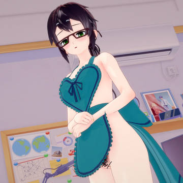 A shy Laura is showing her goods