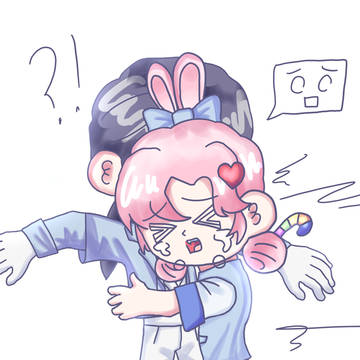 Annie hugs Atara