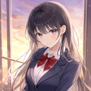 制服少女　うごイラ