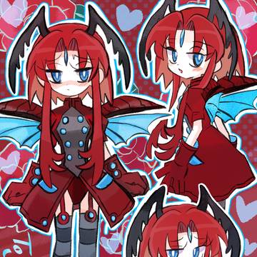 【pixiv request】Morgan❤️❤️🩵🐛🐛