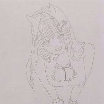 【勝利の女神:NIKKE】ミント鉛筆画