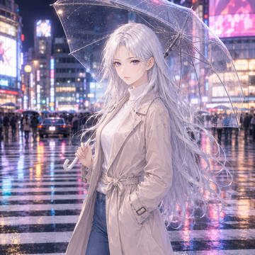 渋谷の雨夜