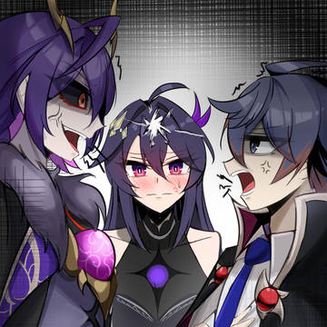 ノインちゃんの彼氏ってどっちの方がしっくりくるのか描いたやつ。