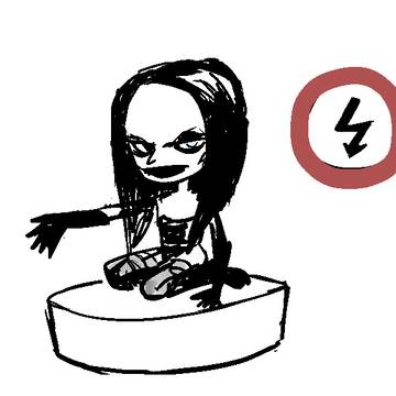 sketch of chibi Marilyn Manson
