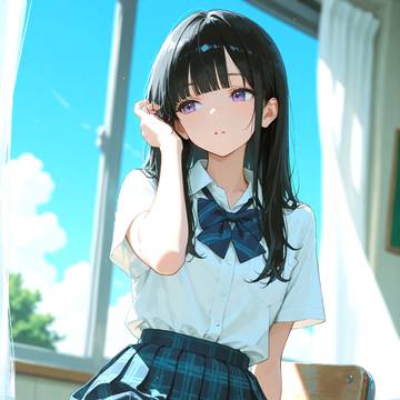 涼しげ彼女