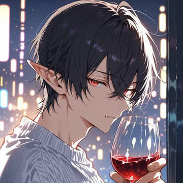 夜景を見ながら飲んでいるノア