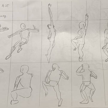 60秒ドローイング×3