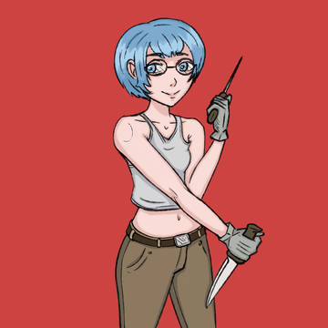 Girl with daggers