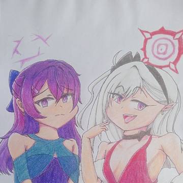 浅黄ムツキ(ドレス) & 伊草ハルカ(ドレス)
