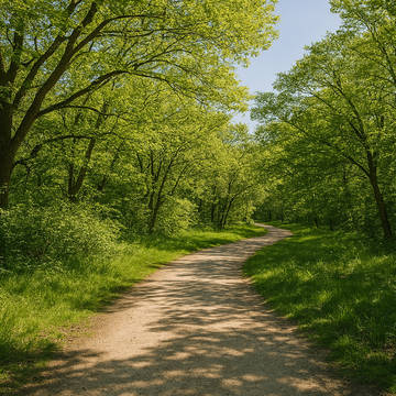 Sunlit Forest Trail