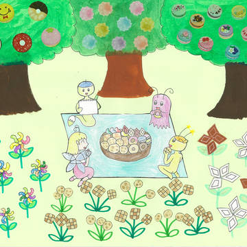 お菓子の森でピクニック