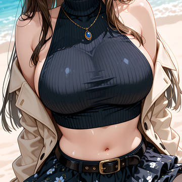 肩だしニット