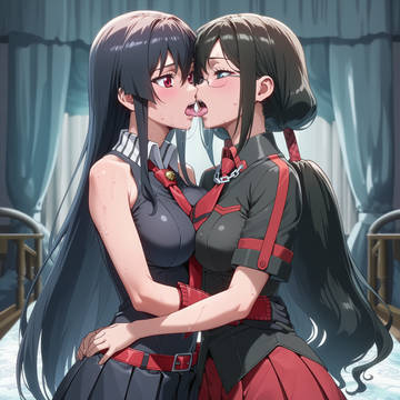 趣味絵A226 更衣小夜 & アカメ