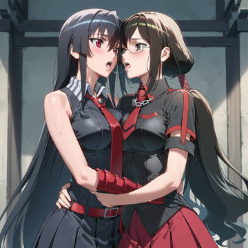 趣味絵A227 更衣小夜 & アカメ