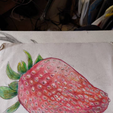 本物そっくりにいちごを描いてみた