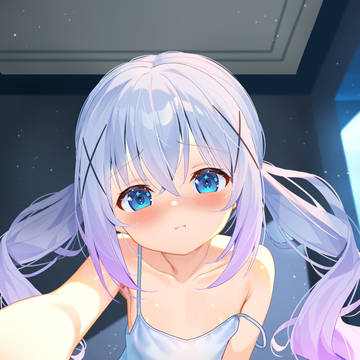 男の体の上で自撮りするチノちゃん
