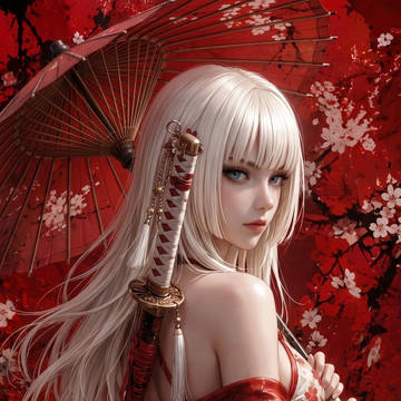 Cyberpunk Samurai Girl - L