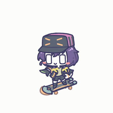 Chiyomaru learns how to skate