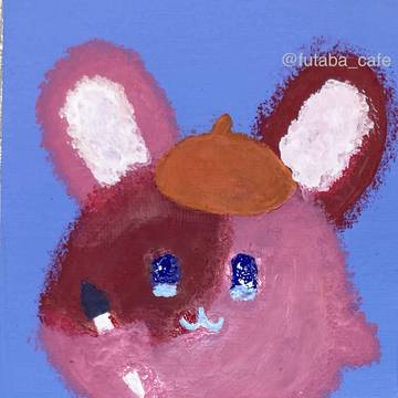 色違いうさぎ(アクリル絵の具)