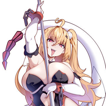 Cissia a bit silly on the pole.
