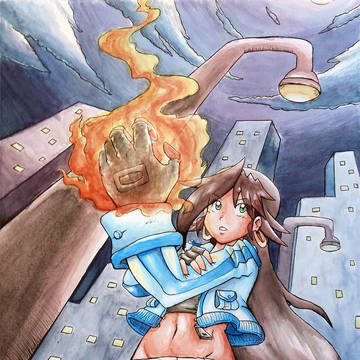 水彩イラスト - ファイヤーフォックス